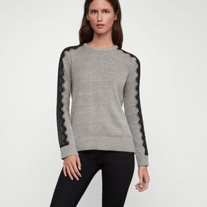 BCBGMAXAZRIA Women's Lace Trim Sweater - NWT - Med